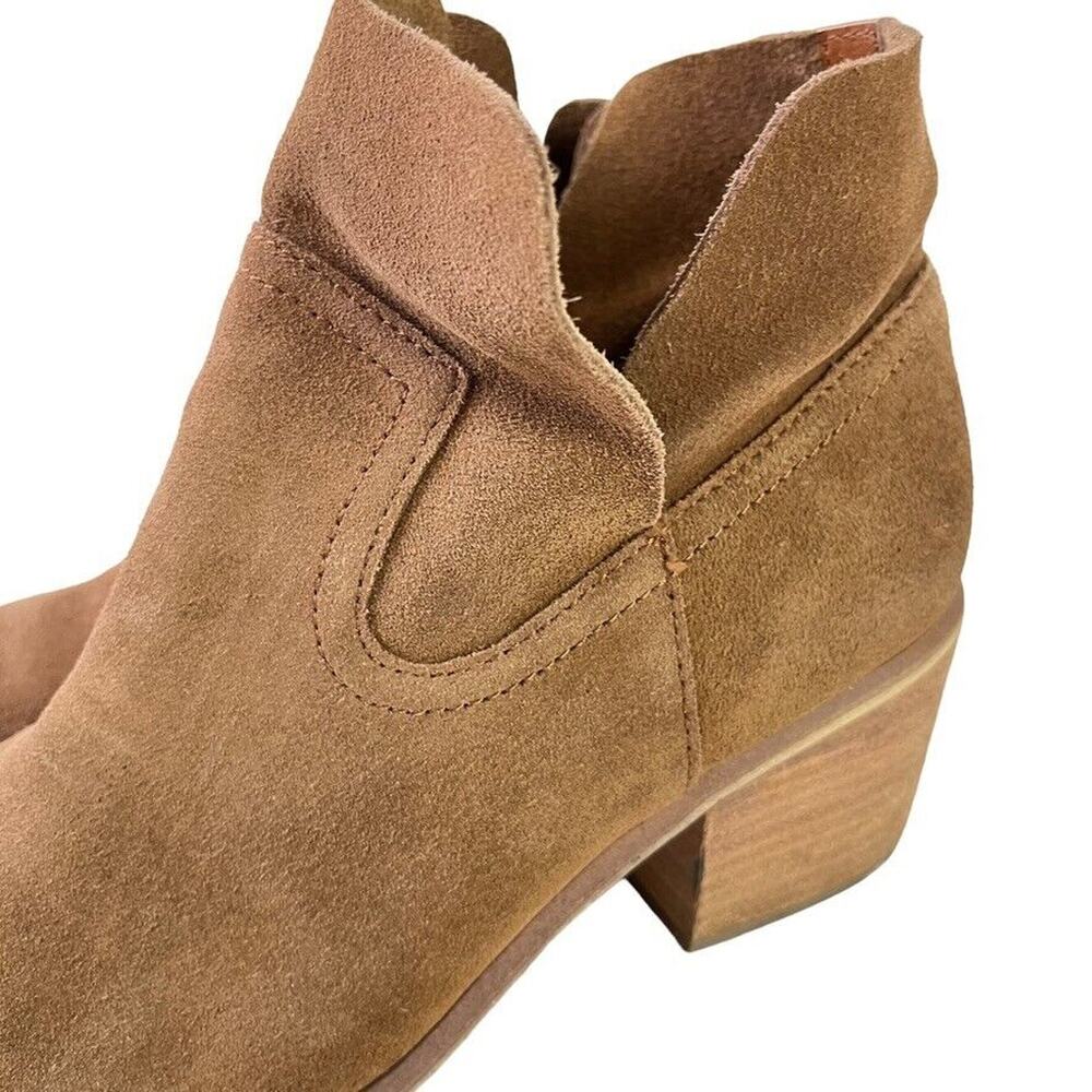 BP Womens Brice Brown Suede Leather Pull On Ankle Boots Booties Shoes sz 9 - Picture 5 of 16